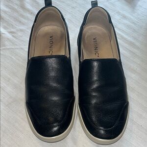 Vionic Penelope Women's Black Leather Slip-On Shoes